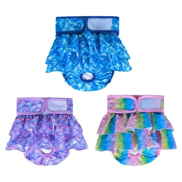 shenmeida Dog Diapers Female, Reusable Pet Diapers for Female Dogs, Washable Dog Panties Diaper Skirt for Dogs in Heat, Period, Incontinence, or Excitable Urination