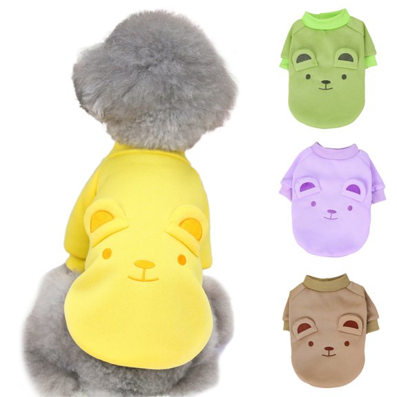 shenmeida Puppy Clothes for Winter Warm Cute Pet Sweaters Polyester Dog Vest Embroidered Pet Dog Cat Clothes for Chihuahua Yorkies Dachshunds Male Female Dog Cat