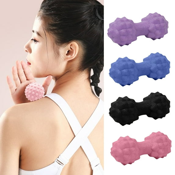 shenmeida Spiky Hard Massage Balls Peanut/Round Massage Ball - Plantar Fasciitis, Muscle Soreness Massager Ball
