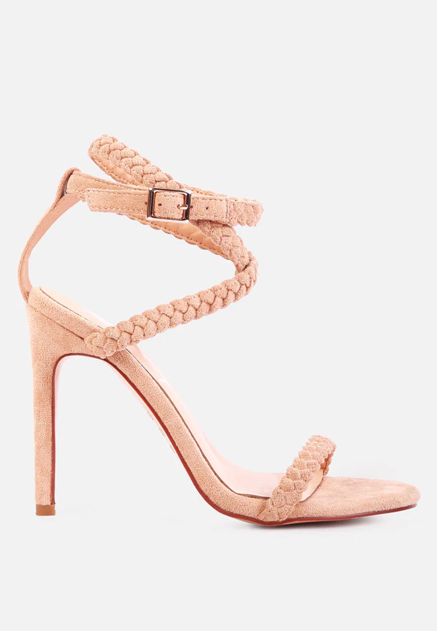 braided sandals with heel