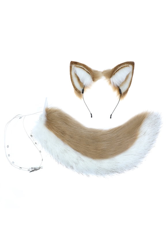 shiba inu Ear Headband Faux Fur Ears Cosplay Cute Dog Fur Ear Hair Hoops