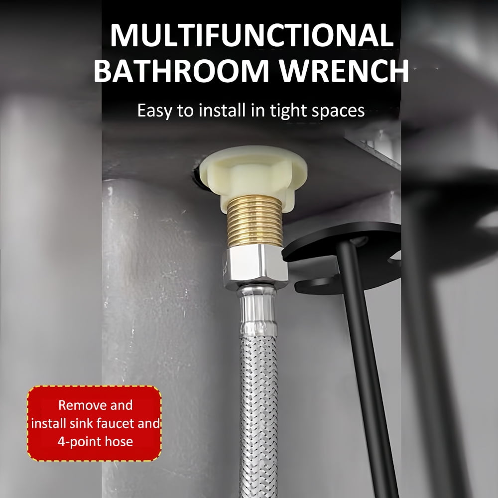 shieny Wrench,Plumbers Wrench Sink Wrench Under Sink Tool Universal 7 Sizes Wrench Set Under