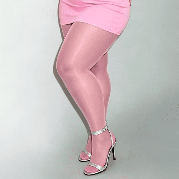 shiny pantyhose Womens Glossy Sheer Pink Tights, High Elasticity
