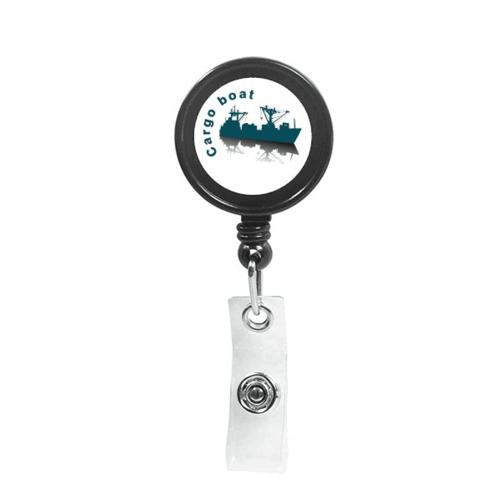 ships navigating ocean goods Retractable Keychain Badge Holder ID Badge