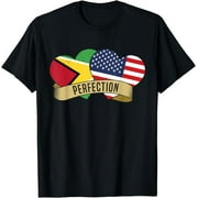 shirt Kids Guyana USA Flag Heart T-Shirt