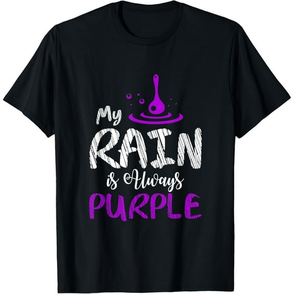 shirt T-ShirtMy Rain is Always Purple T100% cotton short-sleeved shirt for both men and women