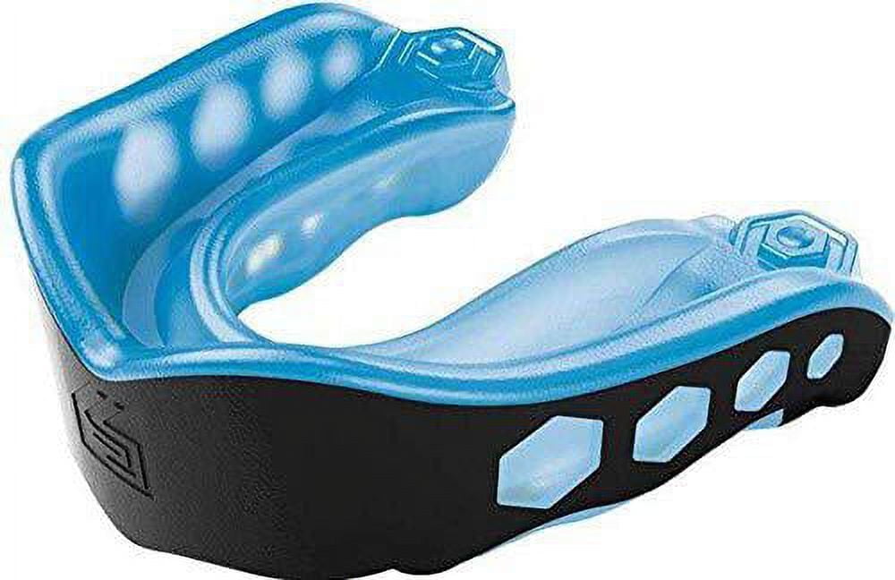 shock doctor gel max mouth guard - strapless - youth - blue/black