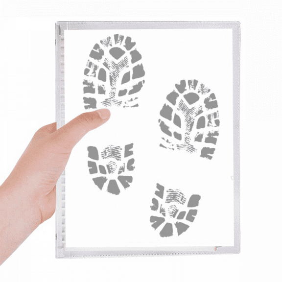 shoe prints footprint modern style fashion poster notebook loose diary refillable journal statiry