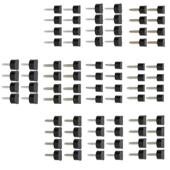 shoe repair faucet, 80pcs high heel tip TPU polyurethane iron shoe repair multi-size replacement, 10 kinds of high heel protectors are available in black