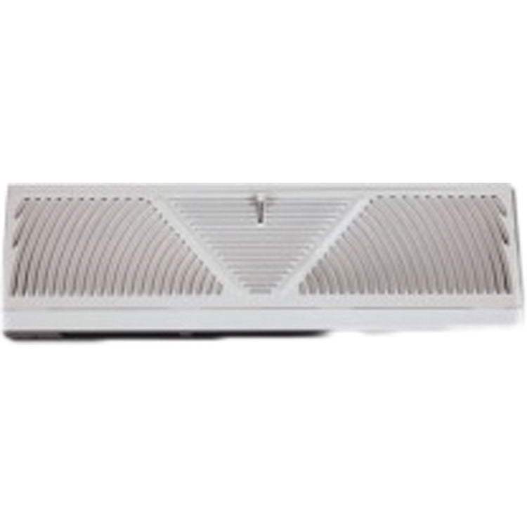 Shoemaker 875 White Baseboard Register Extended Height - 18" Length - 5.5" Height - 2 3/4" Base Projection