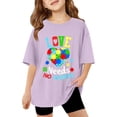 thumbnail image 1 of shoper Autism Awareness Shirt for Kids Autism Support Tee Causal Short Sleeve Tops Back To School Shirt Boys and Girls Purple 150, 1 of 8