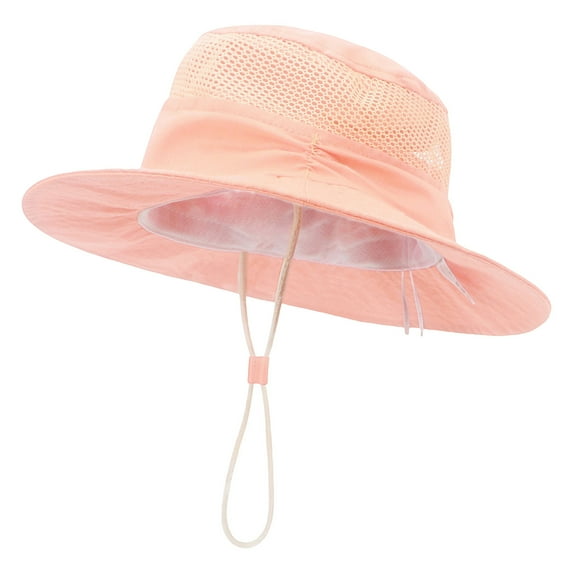 shoper Baby Cotton Bucket Hat Beach & Vacation Sun Hat for Boys & Girls Pink XS