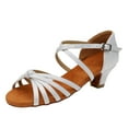 thumbnail image 1 of shoper Baby Sandals Stylish Heeled Sandals for Latin Dance Open Toe Casual Girls' Sandals Girls Sandals for Summer White 35, 1 of 6