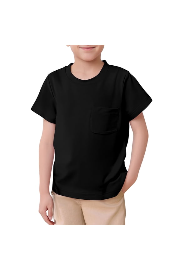 Boys Dinosaur Shirts Round Neck Short-Sleeve T-Shirt Cute Preppy Shirt T-Shirts Toddler To Big Kid Sizes