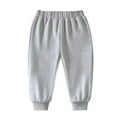 thumbnail image 1 of shoper Boys Girls Sweatpants with Pocket Graphic Print Athletic Elastic Waist Joggers Pants Unisex Toddler to Big Kid 3-12 Years Fall Winter Clothes Light Gray, 1 of 5