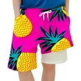 thumbnail image 1 of shoper Boys Swim Trunks Set with Compression Liner Summer Print Quick Dry Shorts Swimming Short Beach Pants Boy Swim Trunks Hot Pink 120, 1 of 5