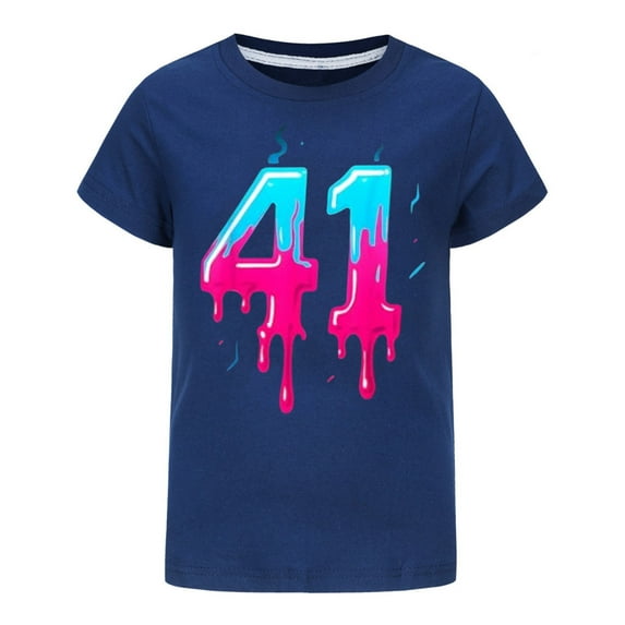 shoper Boys' Tops, Tees & Shirts 3t Round Neck Short-Sleeve T-Shirt Trendy Vacation Tops Toddler Boy Clothes