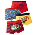 thumbnail image 1 of shoper Boys Underwear Cartoon Panties Machine Washable Big Kids, 4-14 Years Toddler Undies Kids Panties 4 PCS Red XL, 1 of 4