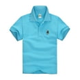 thumbnail image 1 of shoper Boys White Polo Shirts Size 8 Collared Solid Color Short Sleeve T-Shirts Casual Tee Shirt Summer T-Shirts Toddler To Big Kid Sizes Light Blue 24, 1 of 2