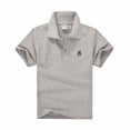 thumbnail image 1 of shoper Boys White Polo Shirts Size 8 Collared Solid Color Short Sleeve T-Shirts Casual Tee Shirt Summer T-Shirts Toddler To Big Kid Sizes Grey 20, 1 of 2