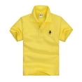 thumbnail image 1 of shoper Boys White Polo Shirts Size 8 Collared Solid Color Short Sleeve T-Shirts Casual Tee Shirt Summer T-Shirts Toddler To Big Kid Sizes Yellow 20, 1 of 2