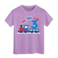 thumbnail image 1 of shoper Car Tees, Boys Shirts Size 8 Vehicle Print Crew Neck Short Sleeve Soft Summer Tops Back to School T-Shirts Toddler To Big Kid Light Purple 130, 1 of 5