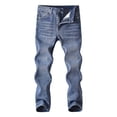 thumbnail image 1 of shoper Denim Jeans for Boys Slim Fit Ripped Stretch Distressed Stacked Kids Straight Leg Fashion Washed Pants Size 5-14 Years, 1 of 9