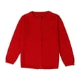 thumbnail image 1 of shoper Girls Cardigan Sweater School Uniforms Toddler Long Sleeve Button Solid Color Sweaters Tops, 1 of 2