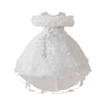 thumbnail image 1 of shoper Girls Dresses Size 10-12, Elegant Satin Party Dress for Girls with Puffed Sleeves for Birthday Christening Special Celebrations, 1 of 9