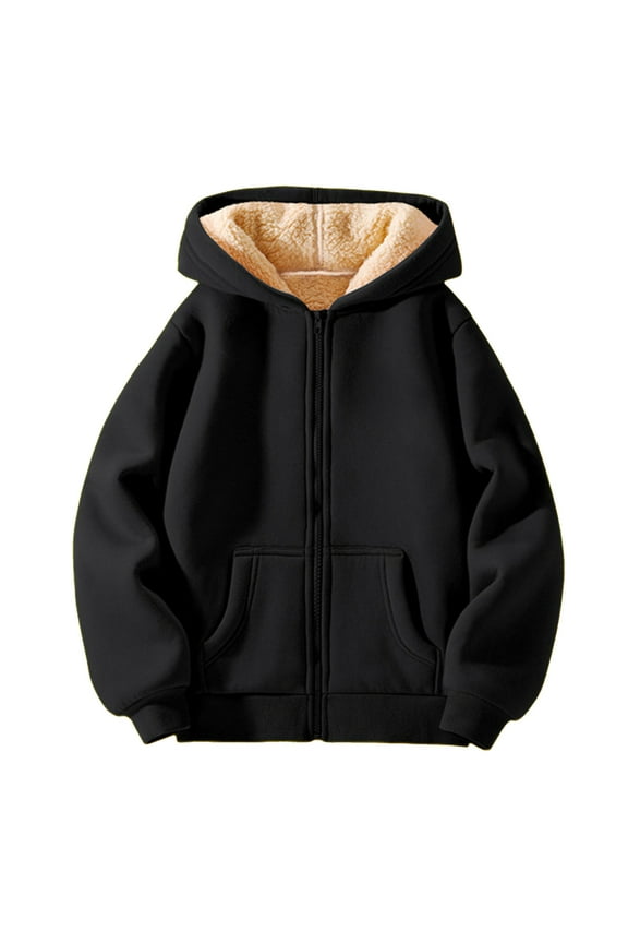 Girls' Outerwear Stylish and Cozy Lamb Wool Jacket Versatile Winter Layering Piece for Kids Ideal for Casual Wear and Outdoor Activities