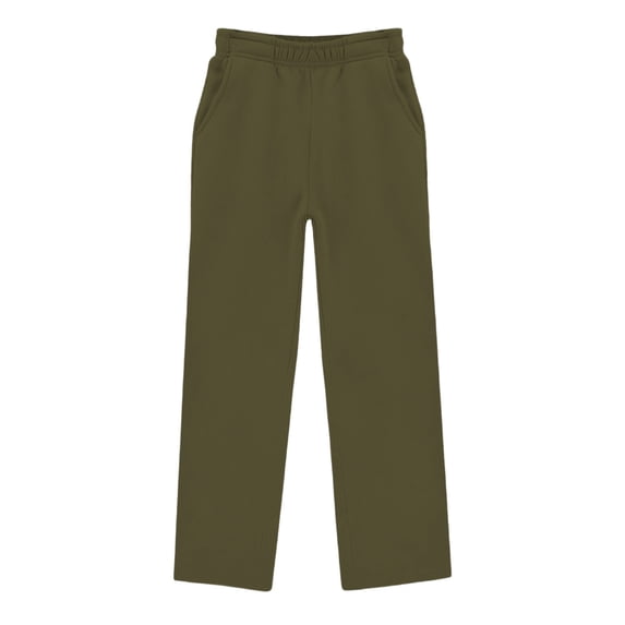 shoper Girls Oversized Wide Leg Sweatpants Kids Baggy Sweat Pants for Girls Drawstring Waist Straight Leg Joggers with Pockets Army Green