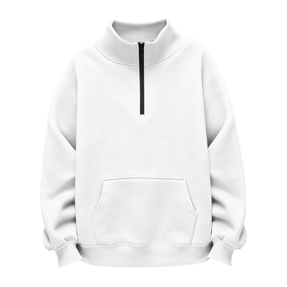 shoper Girls Quarter Zip Sweatshirt Kangaroo Pocket Casual Fall Winter Girls Neck Pullover, Great for School, Outdoor and Casual Everyday Wear 5-14 Years