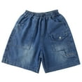 thumbnail image 1 of shoper Girls Shorts Summer Casual Denim Shorts for Girls Stylish Mid Length Workwear for Outdoor Activities Comfortable Children’s Clothing for Ages 5 to 14, 1 of 10
