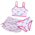 thumbnail image 1 of shoper Girls Size 8 Swimsuit Girls Swimwear with Bowknot and Mesh Skirt Or Two Piece Swimsuit for Hot and Pool Season Light Pink 7-8 Years, 1 of 4