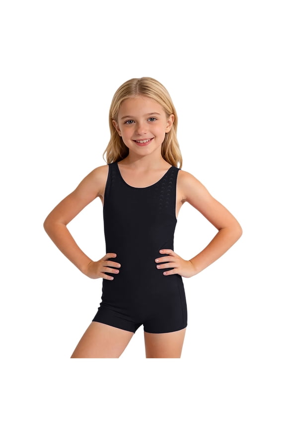 Girls Swimsuit Size 10 Girls Swimsuit Childrens Rash Guard Bathing with UPF Sun for Beach Pool Swimming Black 9-10