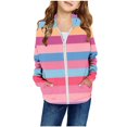thumbnail image 1 of shoper Girls Zip up Hoodie Size 7-8 Tie Dye 3D Printed Hooded Sweatshirt Casual Long Sleeve Jacket Lightweight Sweatshirt with Pockets Fall Jackets for Girls 2025, 1 of 4
