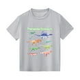 thumbnail image 1 of shoper Glow In The Night Shirt for Boys Dinosaur Tees Short Sleeve Comfy Vacation Tops T-Shirts Toddler To Big Kid Summer Wear Grey 130, 1 of 4