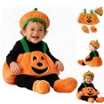 thumbnail image 1 of shoper Halloween Boy Girls Halloween Set Pumpkin Romper Jumpsuit Outfit for Toddler Baby Party Dress Up, 1 of 8