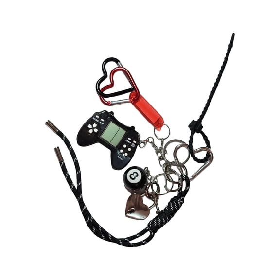shoper Handwoven Bohemian Charm with Charms for Purse and Keychain Ornament Black