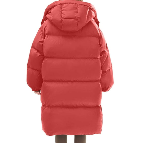shoper Heated Girls Winter Coat Warm Hooded Puffer Jacket for Kids Quilted Jackets-Electroless Heated Clothes Size 5-15 Years