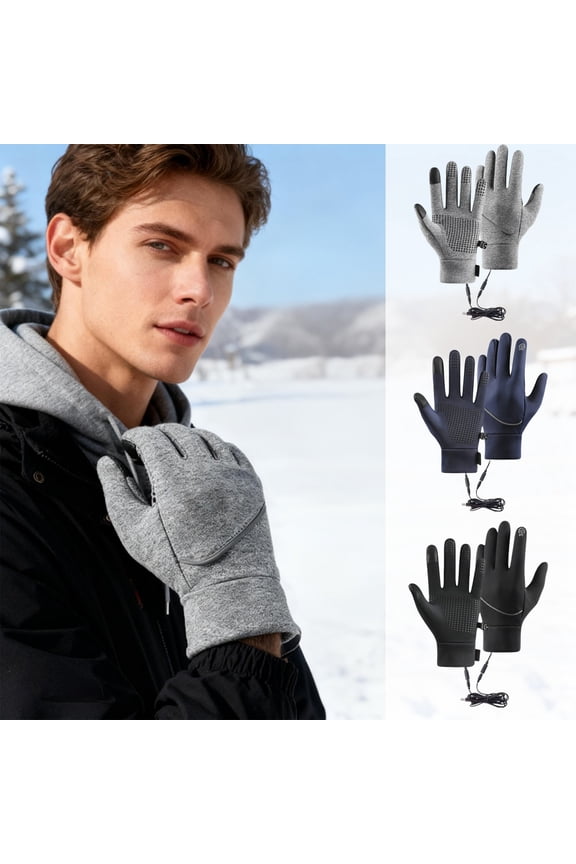 Heated Gloves, Hand Warmer USB Mittens Touchscreen Cycling Gloves - for Winter Gym Workout Work Weight Lifting Running Riding Ski