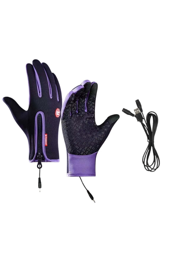 Heated Gloves for Men and Women, Winter Full Finger Hand Warmers Electric Heated Gloves Skiing Cycling Golf Hiking