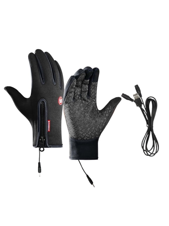 Heated Gloves for Men and Women, Winter Full Finger Hand Warmers Electric Heated Gloves Skiing Cycling Golf Hiking