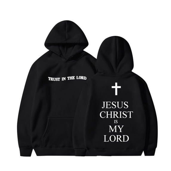 shoper Jesus Hoodie Kids 10-12 Jesus Loves You Christian Hoodies Loves Like Jesus Letter Graphic Sweatshirts Oversized Pullover Black