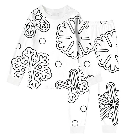 shoper Kid DIY Hand Painted Homewear Set Colouring Pajama Sets for Boy and Girl Can Play with and Wear Size 2-10 Years