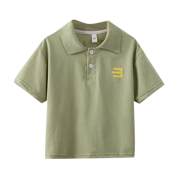 shoper Kids All-Day Comfort Polo Shirt Durable & Easy-Care Fabric for Boys 4 to 15 Years Old Green 140