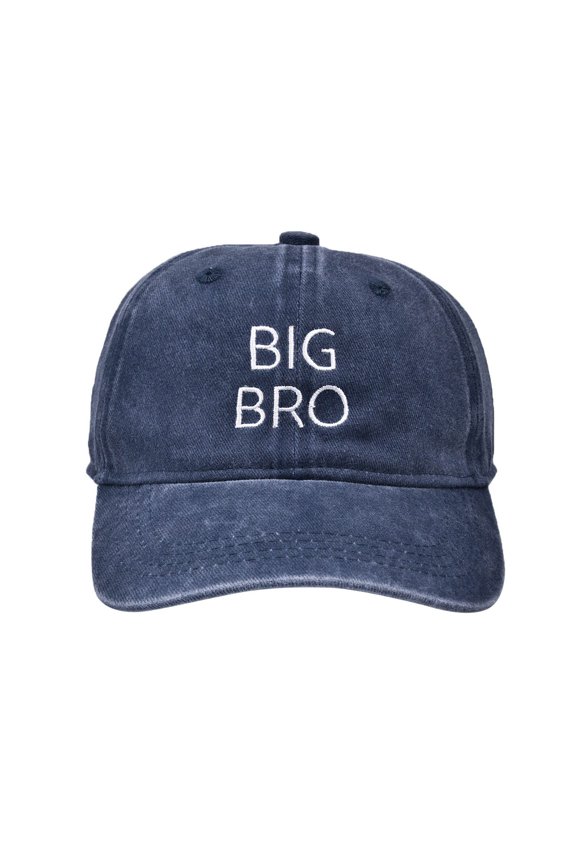 Kids Embroidered Letter Baseball Cap Big Bro Outdoor Sun Washed Hat for Boys and Girls