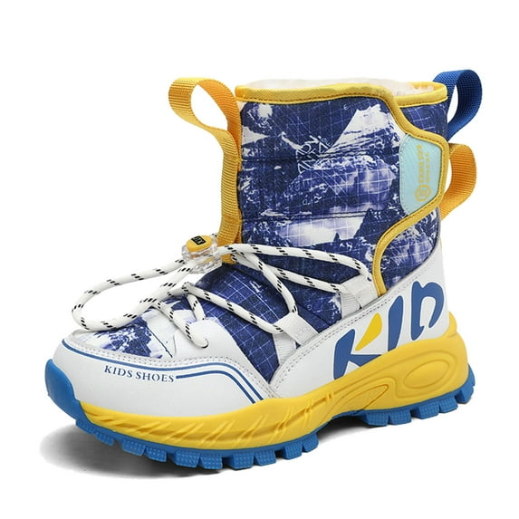 shoper Kids Winter Snow Boots Warm Boys Outdoor Shoes Non Cold Weather Footwear Durable Comfortable School Booties Size 2