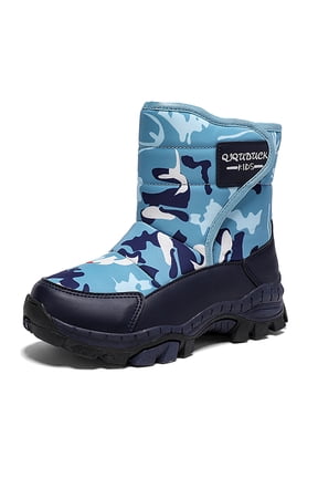 Kids Winter Snow Boots for Boys Warm Outdoor School Shoes Non- Comfortable Durable Cold Weather Footwear Size 8.5