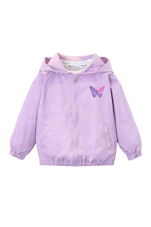 Lightweight Hooded Girls Jacket for Daily Wear and Outdoor Adventures Versatile Fall and Spring Outerwear for Kids